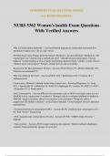 NURS 5362 Women's health Exam Questions With Verified Answers