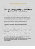 Nurs 5433 Family 2&colon; Module 1 &ndash; EENT Exam Questions With Verified Answers