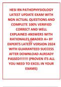 HESI RN PATHOPHYSIOLOGY  LATEST UPDATE EXAM WITH NGN ACTUAL QUESTIONS AND COMPLETE 100&percnt; VERIFIED CORRECT AND WELL EXPLAINED ANSWERS WITH RATIONALES GRADED A&plus; BY EXPERTS LATEST VERSION 2024 WITH GUARANTEED SUCCESS AFTER DOWNLOAD ALREADY PASSED&excl;&excl;&excl;&excl;&excl;&excl;&excl; &lpar;PROV