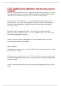 CSET English Subtest 1 Questions with Accurate Answers&comma; Graded A