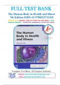 The Human Body in Health and Illness 7th Edition By Barbara Herlihy 9780323711265 -Test Bank