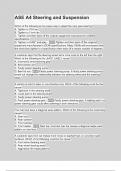 ASE A4 Steering and Suspension Questions with 100- correct answers