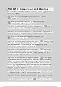 ASE G1 D&period; Suspension and Steering Questions with 100- correct answers