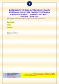 EMERGENCY VEHICLE OPERATIONS &lpar;EVOC&rpar; EXAM AND COMPLETE CORRECT DETAILED  ANSWERS &vert;ALREADY GRADED A&plus; LATEST  UPDATE &vert; 2024-2025