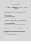 PLT &lpar;K-6&rpar; Exam Questions With Verified Answers