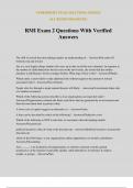 RMI Exam 2 Questions With Verified Answers