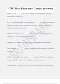 ITEC Final Exam with Correct Answers