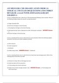 ATI MED SURG CMS 2024-2025 &sol;ATI RN MEDICAL  SURGICAL CMS EXAM 100 QUESTIONS AND CORRET  DETAILED ANSWERS WITH ATIONALES&vert;ALREADY GRADED A&plus; 