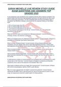 SARAH MICHELLE LIVE REVIEW STUDY GUIDE EXAM QUESTIONS AND ANSWERS TOP GRADED 2025