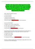 BADM 7120 Operations Management Latest Update 2024-2025 Actual Exam from Credible Source with 85 Questions and 100&percnt; Verified Detailed Correct Answers Guaranteed A&plus; Approved by Professor