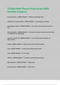 TCDHA Rad Theory Final Exam With Verified Answers