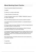 Blood Banking Exam Practice