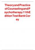 Theory and Practice of Counseling and Psychotherapy 11thEdition Test Bank Corey