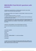 MEDSURG Final NCLEX questions with answers