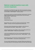 Medical surgical practice exam with correct responses