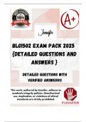 BLG1502 EXAM PACK 2025  &lbrace;DETAILED QUESTIONS AND ANSWERS &rcub;
