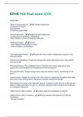 EPHE 142 final exam UVIC Questions And Answers Rated A&plus; New Update Assured Satisfaction
