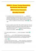 DHN311 Exam Tested Questions  Reviewed And Revised   With Correct Answers   Already Passed&excl;&excl; 