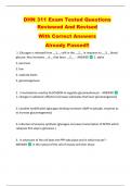 DHN 311 Exam Tested Questions  Reviewed And Revised   With Correct Answers   Already Passed&excl;&excl; 