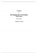 Test Bank for Developing the Curriculum 9th Edition By William Gordon&comma; Rosemarye Taylor&comma; Peter Oliva &lpar;All Chapters&comma; 100&percnt; Original Verified&comma; A&plus; Grade&rpar;