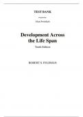 Test Bank for Development Across the Life Span 10th Edition By Robert Feldman &lpar;All Chapters&comma; 100&percnt; Original Verified&comma; A&plus; Grade&rpar;
