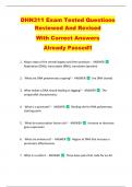 DHN311 Exam Tested Questions  Reviewed And Revised   With Correct Answers   Already Passed&excl;&excl; 