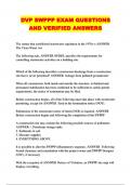 DVP SWPPP EXAM QUESTIONS AND VERIFIED ANSWERS