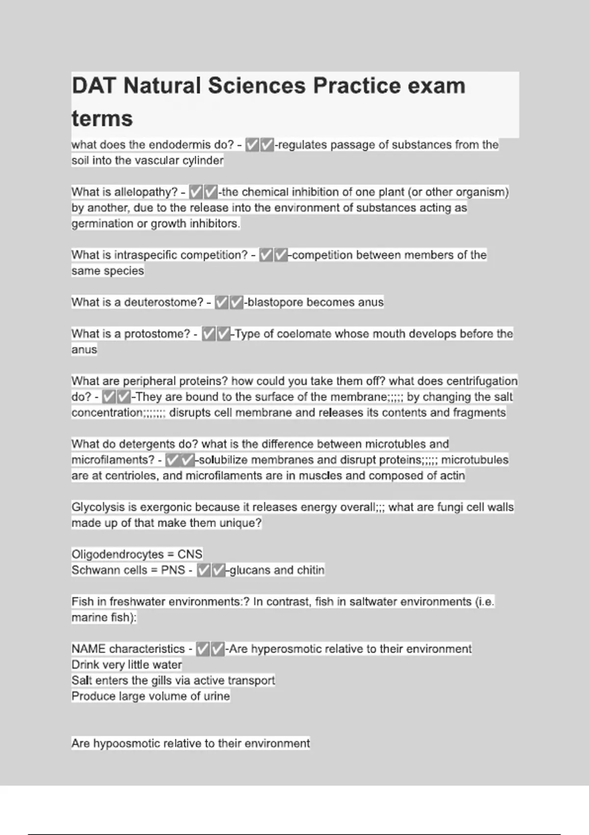 DAT Natural Sciences Practice exam terms Questions with 100 - D.a,t ...