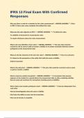 IFRS 13 Final Exam With Confirmed Responses