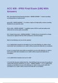 ACC 630 - IFRS Final Exam &lpar;UM&rpar; With Answers