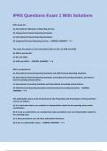 IFRS Questions Exam 1 With Solutions
