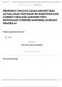 PROPHECY LPN&sol;LVN A EXAM NEWEST 2024 ACTUAL EXAM TEST BANK 80 QUESTIONS AND CORRECT DETAILED ANSWERS WITH RATIONALES &lpar;VERIFIED ANSWERS&rpar; &vert;ALREADY GRADED A&plus;