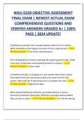 WGU D220 OBJECTIVE ASSESSMENT  FINAL EXAM &vert; NEWEST ACTUAL EXAM  COMPREHENSIVE QUESTIONS AND  VERIFIED ANSWERS GRADED A&plus; &vert; 100&percnt;  PASS &vert; 2024 UPDATE&excl;