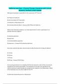 California Law Exam - Physical Therapy &vert;Questions with Correct Answers&vert; Verified&vert; Latest Update