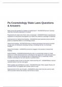 Pa Cosmetology State Laws Questions & Answers