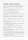 ENVIRSC 1C03 Exam Definitions