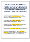 ELECTROLYSIS IBEC AND LASER STATE  BOARD FINAL EXAM AND PRACTICE EXAM  &vert; NEWEST ACTUAL EXAM COMPREHENSIVE  QUESTIONS AND VERIFIED ANSWERS  GRADED A&plus; &vert; 100&percnt; PASS &vert; 2024 UPDATE&excl;