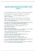 INDIANA BMV PRACTICE PERMIT TEST SET 1
