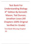 Understanding Biology 4th Edition By Kenneth Mason&comma; Tod Duncan&comma; Jonathan Losos &lpar;Test Bank&rpar;