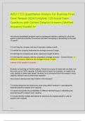 WGU C723 Quantitative Analysis For Business Final  Exam Newest 2024 Complete 120 Actual Exam  Questions with Correct Detailed Answers &lpar;Verified  Answers&rpar; Graded A&plus; 