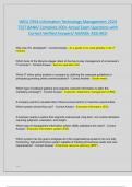 WGU C954 OBJECTIVE ASSESSMENT AND PRACTICE EXAM LATEST 2024&sol;2025 TEST BANK&vert; C954 INFORMATION TECHNOLOGY MANAGEMENT OA & PA EXAM WITH COMPLETE 300&plus; REAL EXAM QUESTIONS AND CORRECT VERIFIED ANSWERS&sol; ALREADY GRADED A&plus;
