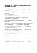 FLORIDA CIVIC LITERACY EXAM QUESTIONS WITH ACCURATE ANSWERS