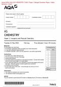 Actual 2024 AQA AS CHEMISTRY 7404&sol;1 Paper 1 Merged Question Paper &plus; Mark  Scheme &plus; Insert