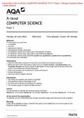 &period; Actual 2024 AQA A-LEVEL COMPUTER SCIENCE 7517&sol;1 Paper 1 Merged Question Paper  &plus; Mark Scheme