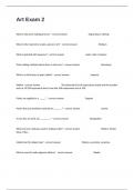 Art Exam 2 Questions And Correct Verified Answers Guaranteed Success&period;
