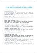 PHIL 101 FINAL EXAM STUDY GUIDE