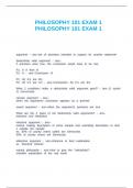 PHILOSOPHY 101 EXAM 1