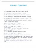 PHIL 101 - FINAL EXAM