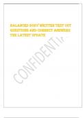 Exam &lpar;elaborations&rpar; BALANCED BODY WRITTEN