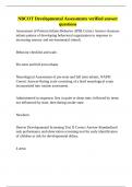 NBCOT Developmental Assessments verified answer questions